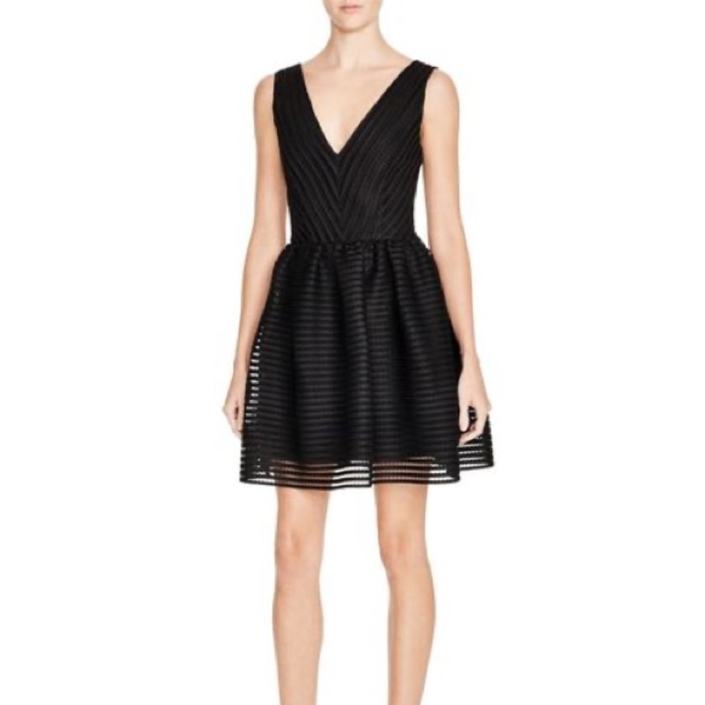 Black neoprene formal dress